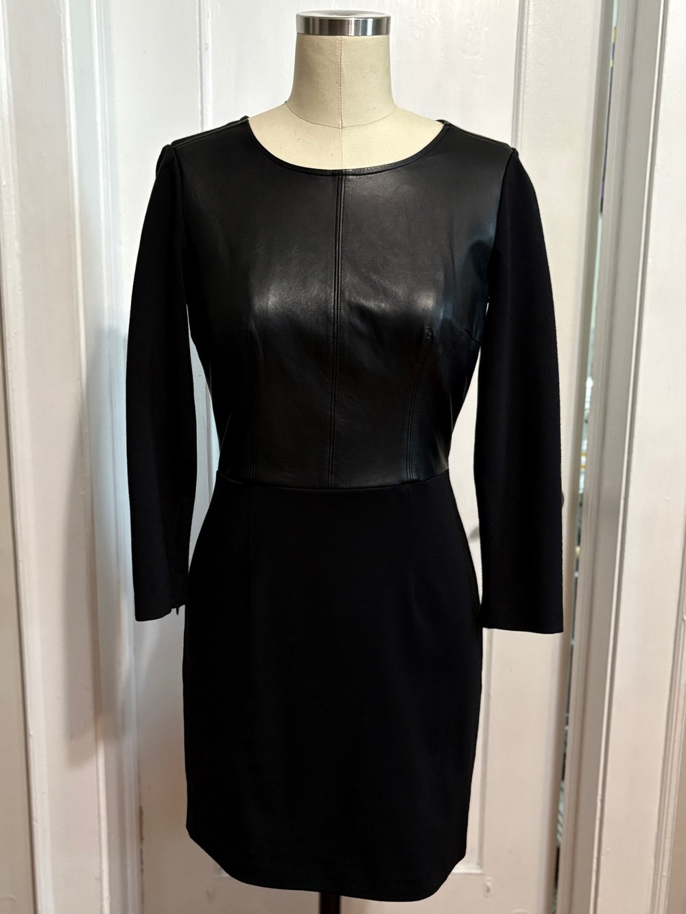 Club Monaco Black Leather Dress Size 4